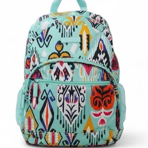 Vera Bradley | Women’s Patterned Muti Color Turquoise Backpack | Standard Size